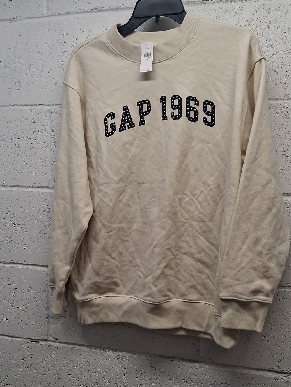 NWT GAP 1969 Cream Crewneck Sweatshirt Unisex